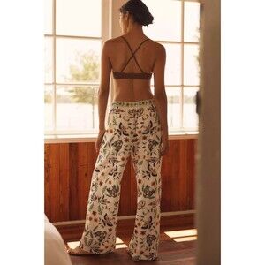 NEW Anthropologie LyreBird Cloud Flannel Pajama Pants Daren Magee Sz L